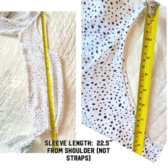 Dalmatian Print Cold Shoulder Blouse NEW - Picture 12 of 16